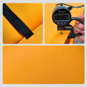Coperta Ignifuga in Fibra di Vetro Hua Rui Certificata <span class=keywords><strong>EN1869</strong></span> 1x1m Rivestita in Silicone HT 550-1100 ° Coperta Antincendio di Emergenza per la Casa - Product Image 2
