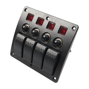 Panel de interruptores basculantes de 4 vías, 12V 10A, IP65, plástico, ON-OFF SPST, terminal de tornillo para RV, barco - Product Image 3