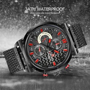 Montres pour hommes NAVIFORCE 9068, quartz de luxe, acier inoxydable, bracelet en maille, chronographe étanche, montre-bracelet pour homme, multifonction, Reloj - Product Image 5
