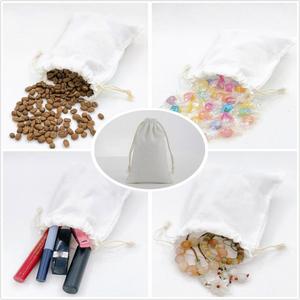 Custom Handmade Jewelry Bracelet <b>Storage</b> Party <b>Gift</b> <b>Wrap</b> Muslin Cotton Reusable Cloth Mini Drawstring Bag - Product Image 5