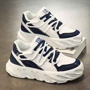 Custom Made Men's Mid-<b>Top</b> Casual Sneakers Breathable Running Shoes Logo Height Increasing Light Weight Autumn - Product Image 5