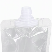 Pochette transparente à bec verseur 50ml 500ml, sac en plastique transparent pour liquides, boissons, jus, lait, thé, avec bouchon à vis