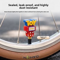 Capuchon anti-poussière créatif en forme de dessin animé pour valves de pneus de vélo, couvre-valve universel pour tiges de valves de pneus de voiture, accessoires de vélo, cadeaux