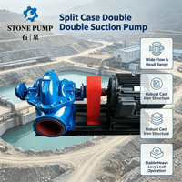 Pompe à corps divisé axial 50Hz 60Hz 55kW 75kW 90kW 110kW 132kW, pompe horizontale à double aspiration pour transfert d'eau longue distance