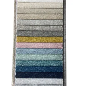 Commercio all'ingrosso 100% poliestere pianura divano tessuto fabbrica prezzo più economico Stock lino tappezzeria tessuto tessuto tinto in filo