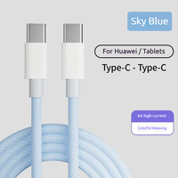 Câble de données USB-C vers USB-C tressé coloré PD20W à charge ultra-rapide pour Apple, Huawei, tablettes et iPad