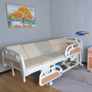 เตียงผู้ป่วยสำหรับใช้ในบ้านและโรงพยาบาล Ginee Medical รุ่น Heavy Duty โครงเหล็กเชื่อมด้วยระบบหุ่นยนต์ เคลือบ<span class=keywords><strong>ผง</strong></span>ป้องกันไฟฟ้าสถิต ล้อเบรกแบบเงียบ - Product Image 1