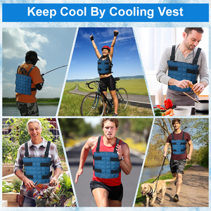 Summer Outdoor Cooling Vest for Men &amp; Women <strong>Air</strong> Conditioning Fan Jacket <strong>Suit</strong> Hot &amp; Cold Packs - Product Image 6