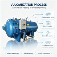 Autoclave de Vulcanización de Anillos de Sellado de Goma de Acero Inoxidable para Sellado de Alimentos