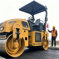 Compacteur à rouleaux diesel robuste et économique de 26,5 kW avec direction vibrante, rouleau hydraulique de 3 tonnes pour projets routiers municipaux