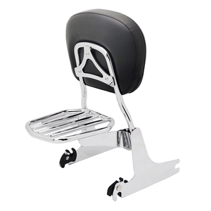 Motocicleta respaldo Sissy Bar equipaje Kit para Harley Davidson Harley Softail 2000-2005, excepto FXSTD y 2006-2017 FL Softail - Product Image 5