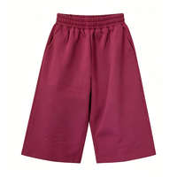 Shorts amples en coton délavé à logo personnalisé, coupe 3/4, style vintage imprimé, grande taille, pour la course à pied, échantillonnage rapide