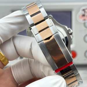 Montres mécaniques automatiques 40 mm en métal doré avec lunette cannelée, cadran vert olive, <span class=keywords><strong>montre</strong></span> de luxe pour homme en or rose, modèle Président - Product Image 6