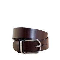 Top Full Grain 100% kulit sapi asli, sabuk Jeans pria lembut dengan paduan untuk gesper sabuk pria baru