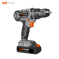 Taladro Percutor Inalámbrico Portátil de Alta Calidad de 20V con Mandril sin Llave, Motor con Escobillas, Batería de Litio de 2.0Ah, Velocidad Variable, OEM, 45Nm de Torque