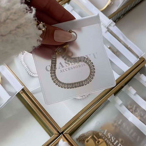 Tùy chỉnh với logo của bạn Mini 8x8 cm PVC nhựa bông tai vòng cổ trang sức bao bì nhỏ Zip khóa Pouch túi cho đồ trang sức - Product Image 5