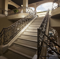 Rampe d'escalier en spirale en alliage d'aluminium au design moderne, écologique, pour une utilisation élégante en intérieur/extérieur, idéale pour villas, centres commerciaux, hôtels haut de gamme