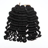 Extensions de tresses au crochet XBL brésiliennes 100 % cheveux humains vierges, double trame, ondulations profondes lâches, pré-séparées