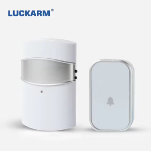 <span class=keywords><strong>Sonnette</strong></span> sans fil LUCKARM, portée 150 m, étanche, 38 mélodies, fonctionne sur piles, sonnerie sans fil pour maison - Product Image 2