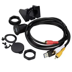 USB daten 3.0 kabel 3.5mm und 3RCA verbund AV kabel 4 in 1 für telefon laptop auto DVD TV bis zu 1080p für video