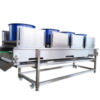 Industriële aardappelchips-droogmachine van roestvrij staal 304, machine voor het wassen, drogen, blancheren en koelen van groenten, fruit en zeevruchten