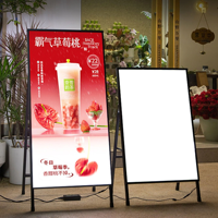 Support publicitaire économique d'extérieur en forme de A pour affiches, panneau de trottoir, présentoir LED pour menu