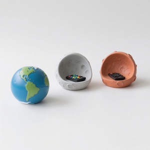 Porte-bouteille à vin en résine en forme de planète, seau à vin créatif en forme de Terre et de Lune pour la décoration de bar et de maison, 4,7 pouces - Product Image 3