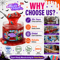 Halloween Limited Skull Shape Gummy Eetbare Slime Vloeibare Snoep Pot Leuk Schepbaar Extra Zuur Gel Saus Fruit Snoepjes