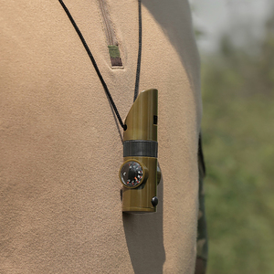 7 في 1 متعددة الوظائف شعلة البقاء على قيد الحياة مكبر الحرارة ضوء صافرة بوصلة مرآة للرحلات التخييم وأدوات المشي لمسافات طويلة - Product Image 6