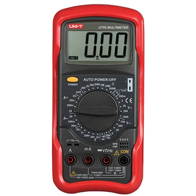 UNI-T UT55 Mini Digital Multimeter 1000V 20A DMM for AC/DC Voltmeter Resistance Diode Temperature Test Handheld Tester 220V