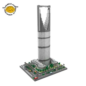 Elmas plastik blok oyuncaklar mimari krallık kulesi (suudi arabistan)