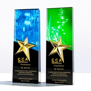 Luxury Transparent Crystal <b>Trophy</b> Torch Winner <b>Cup</b> Champion Football Business Honor Gift From China Supplier - Product Image 2