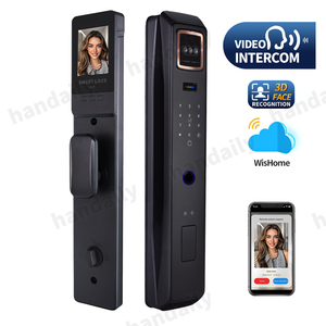 Handaily nhận dạng khuôn mặt Video intercom <span class=keywords><strong>Door</strong></span> Lock wishome App Keyless nhập vân tay thẻ Key mở khóa thông minh khóa với máy ảnh - Product Image 1