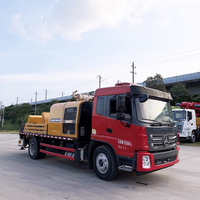 Pompe à béton mobile SANY 10023, moteur diesel, robuste, portable, sur remorque, pompe à ciment mobile d'occasion, 100/50m/h, EURO 6, 272 CV, modèle 2022