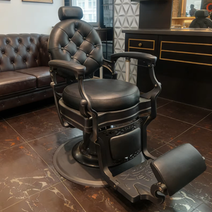 Fauteuil de Barbier Européen Moderne Hydraulique Inclinable pour Hommes – Idéal pour Salon de Coiffure - Product Image 1