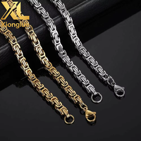 Collier chaîne byzantine plaqué or 18 carats de haute qualité, 4 mm, zircon, 18 pouces, acier inoxydable, durable, élégant, unisexe, bijoux cadeau