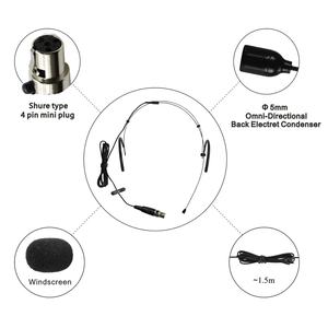 Microphone pour casque noir Headworn Earset Over Ear Hanging Mic pour conférences, performances en direct, théâtre, podcasts - Product Image 4