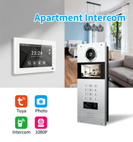 Système d'interphone vidéo IP intelligent avec commutateur PoE, 1080P, application Tuya, écran 7/4,3 pouces, sonnette vidéo pour immeubles d'appartements (1 à 999 unités)
