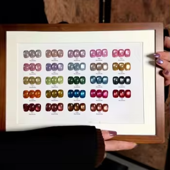 Séquence de poèmes floraux, colle œil de chat, 24 couleurs