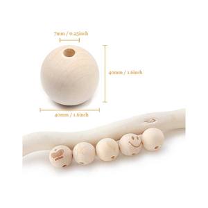 Bola Redonda de Madera sin Acabado con Borde Liso, Material para Manualidades, Adecuada para Adornos Navideños, Decoración del Hogar, Accesorios para Decoración del Hogar - Product Image 4