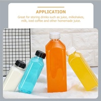 8 oz 16 oz 330 ml boisson sans bpa jus transparent en plastique vide pour animaux de compagnie carré presse-agrumes conteneurs bouteille de boisson pour jus de boisson