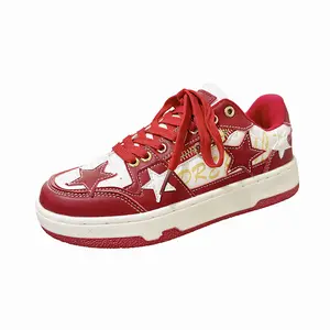 2024 nuove scarpe da passeggio rosse versatili originali virtù coppia di scarpe da Skateboard sportive alla moda
