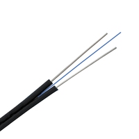 Câble à fibres optiques au prix d'usine, câble à fibres optiques à 2 cœurs, intérieur/extérieur, avec fil d'acier ou élément de renforcement en FRP