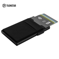 TVC303 dompet kartu kredit, pemegang kartu kredit aluminium ramping Pop-Out, pemblokiran RFID