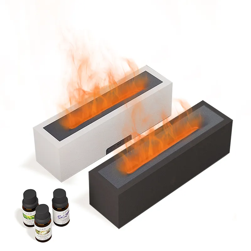 2023 New Custom Logo Flame Light Humidifier Essential Oil Volcanic Flame Aroma Diffuser With Flame