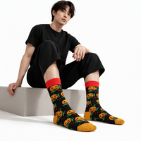 Chaussettes mi-mollet d'Halloween, chaussettes de couple unisexes à motif de dessin animé, chaussettes longues douces et respirantes pour les fêtes et le quotidien