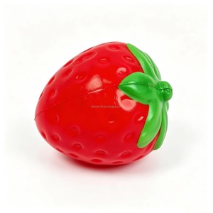 Jouet Squishy Fraise en PU à Rebond Lent, Simulation de Fruit, Balle Souple à Presser, Anti-Stress et Décompression – Vente Chaude - Product Image 4
