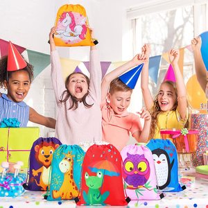 Dây kéo in động vật thân thiện với môi túi nylon cho trẻ em sinh nhật mua sắm có thể gập lại Ba lô đi học - Product Image 2