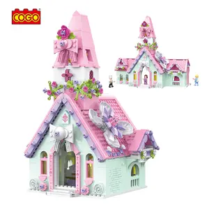 COGO New Girls Princess Castle Plastic Block Bricks Toy Building Blocks Toys