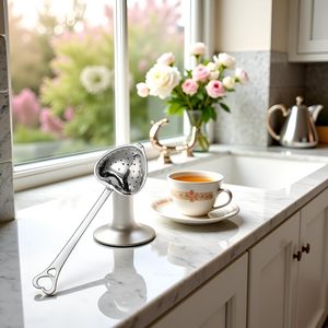 Hot Selling Stainless Steel Heart-Shaped <b>Tea</b> <b>Infuser</b> with Convenient Pushing Handle - Product Image 5